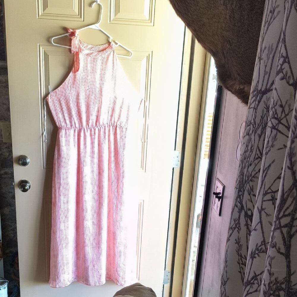 Banana Republic Pink/ Orange Sleeveless Dress for Wedding Guest Size Large